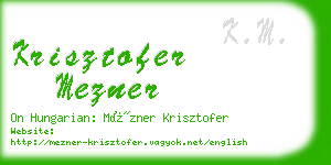 krisztofer mezner business card